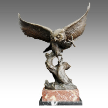 Animal Brass Statue Owl Decoration Bronze Sculpture Tpal-202